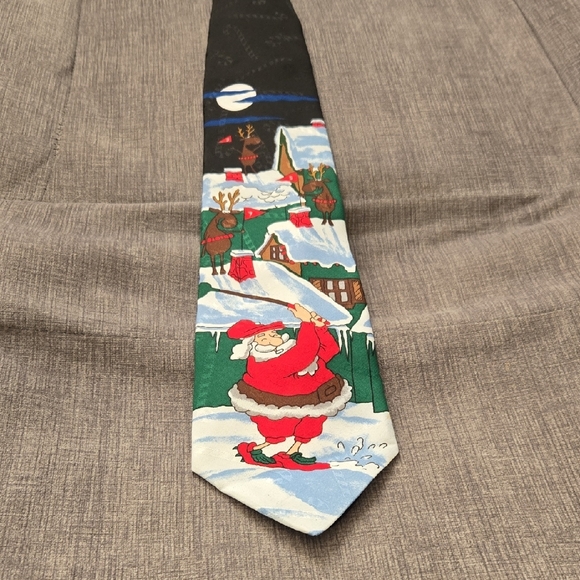 Festive Santa Holiday Tie - Picture 2 of 3
